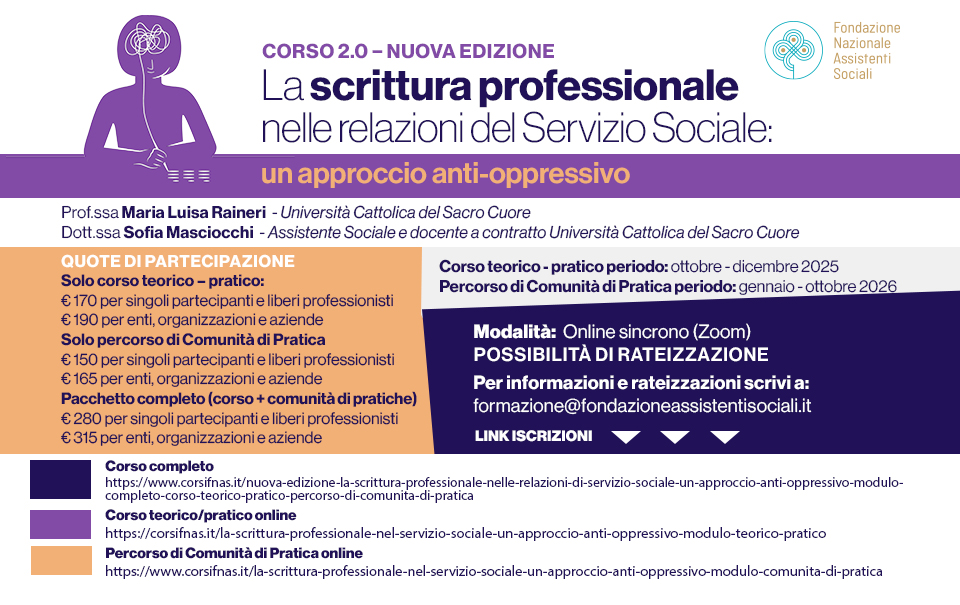 MODULO COMPLETO: Corso teorico/pratico + Percorso di Comunità di Pratica - Nuova edizione 